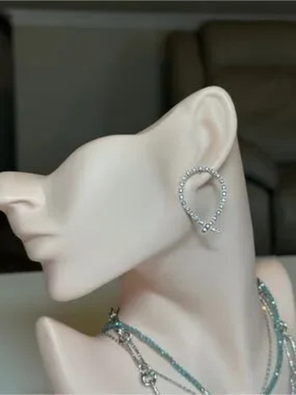 Silver Crystal Earrings